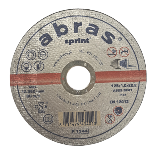 Tarcza do cięcia ABRAS 125 × 1.0 Inox Sprit