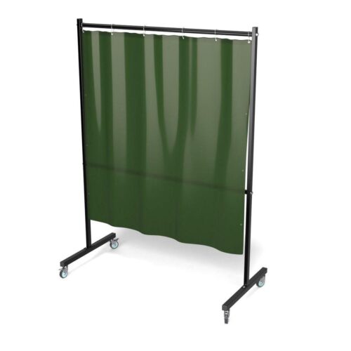 Parawan EASY 146 cm x 190 cm z kurtyną kolor zielony