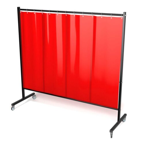 Parawan DEFENDER 215 cm x 200 cm wyposażony w lamele czerwone
