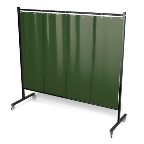 Parawan DEFENDER 215 cm x 190 cm wyposażony w pasy folii 57×160 cm kolor zielony
