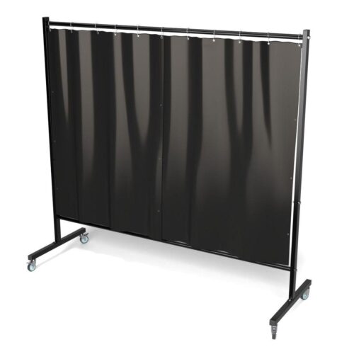 Parawan DEFENDER 215 cm x 200 cm z kurtyną wzmocnioną kolor czarny
