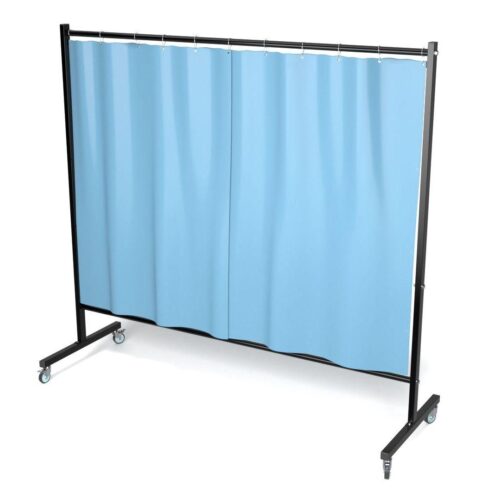 Parawan DEFENDER 215 cm x 200 cm z kurtyną wzmocnioną kolor niebieski