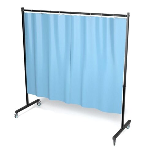 Parawan EASY 280 cm x 190 cm z kurtyną wzmocnioną kolor niebieski