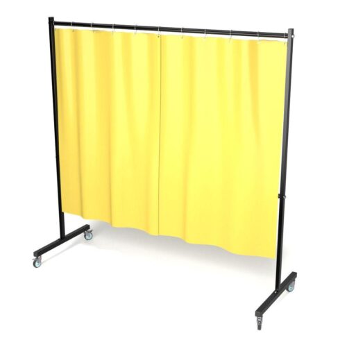 Parawan PROTECTOR 200 cm x 200  cm z kurtyną wzmocnioną kolor żółty