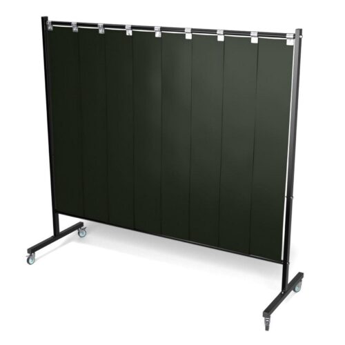Parawan z lamelami model REGULAR 215 cm x 190 cm  – kolor ciemnozielony
