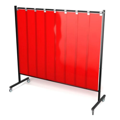 Parawan DEFENDER 215 cm x 190 cm wyposażony w lamele czerwone