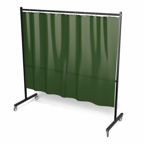 Parawan PROTECTOR 200 cm x 200  cm z kurtyną kolor zielony