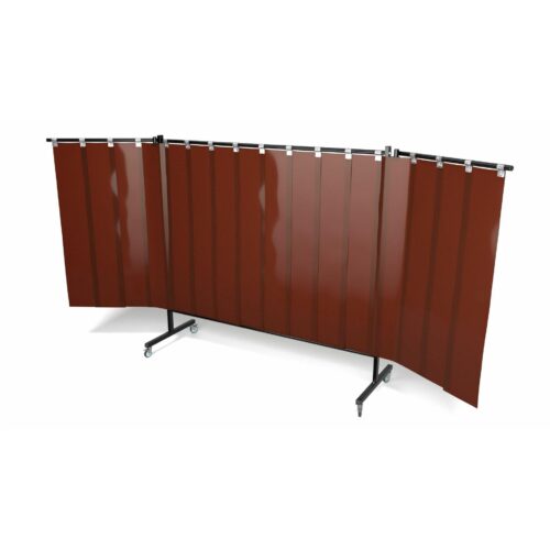 Parawan DEFENDER 400 z ramionami 402 cm x 200 cm wyposażony w lamele kolor brązowy
