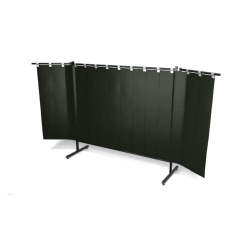 Parawan REGULAR 360 z ramionami 360 cm x 190 cm wyposażony w lamele kolor ciemnozielony
