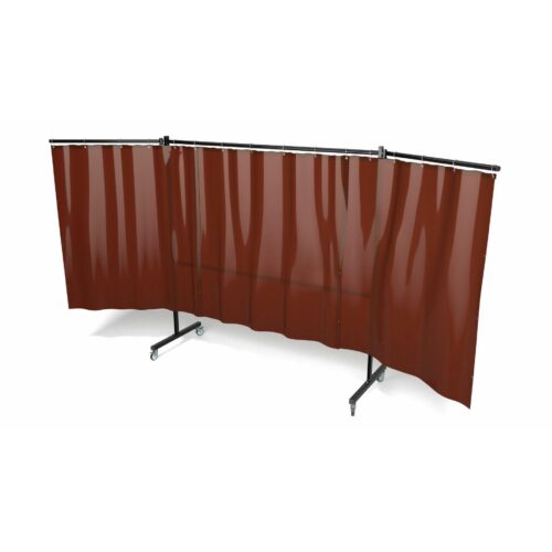 Parawan DEFENDER 400 z ramionami 402 cm x 200 cm wyposażony w kurtynę kolor brązowy