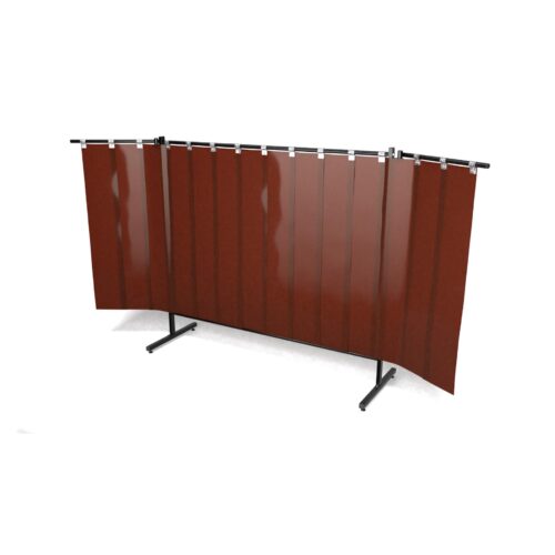Parawan REGULAR 360 z ramionami 360 cm x 190 cm wyposażony w lamele kolor brązowy