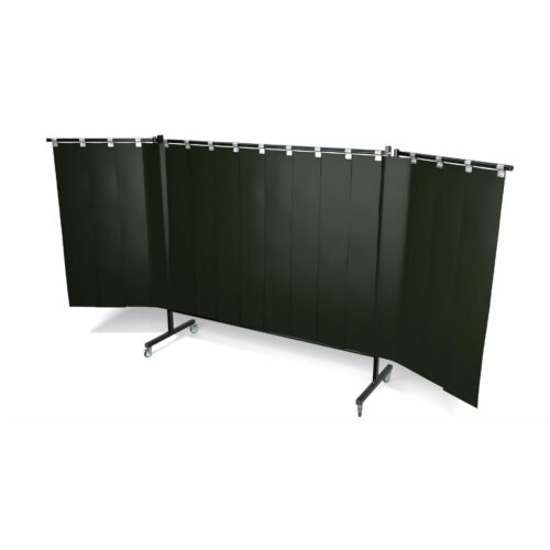 Parawan DEFENDER 400 z ramionami 402 cm x 200 cm wyposażony w lamele kolor ciemnozielony