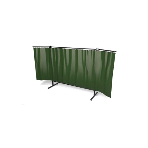 Parawan EASY 480 z ramionami 480 cm x 190 cm wyposażony w kurtynę kolor zielony