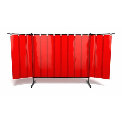 Parawan REGULAR 360 z ramionami 360 cm x 190 cm wyposażony w lamele kolor czerwony