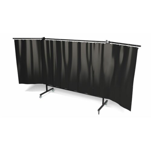 Parawan DEFENDER 400 z ramionami 402 cm x 200 cm wyposażony w kurtynę kolor czarny