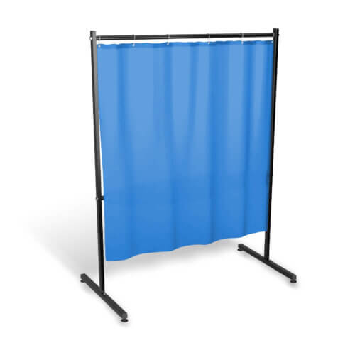 Parawan SOLID HD jednoczęściowy z kurtyną PVC wzmocnioną kol. niebieski