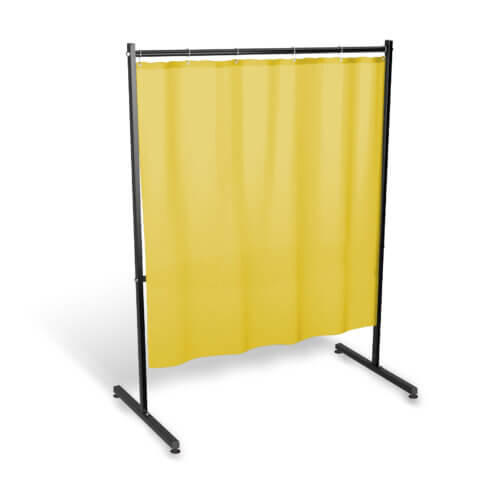 Parawan SOLID HD jednoczęściowy z kurtyną PVC wzmocnioną kol. żółty