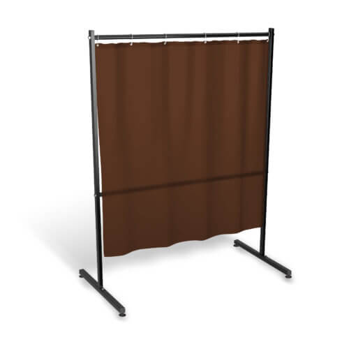 Parawan spawalniczy SOLID jednoczęściowy z kurtyną foliową kol. brązowy