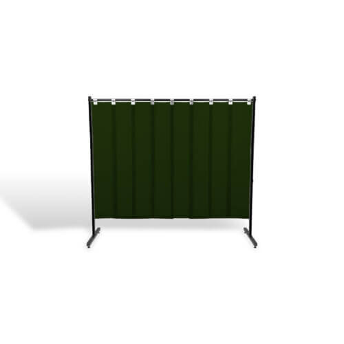 Parawan spawalniczy SOLID MAX z lamelami kol. ciemnozielony