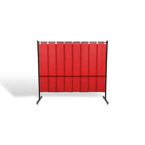 Parawan spawalniczy SOLID MAX z lamelami kol. czerwony