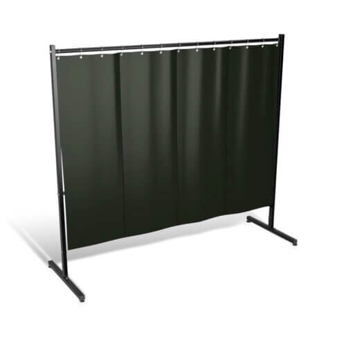 Parawan spawalniczy SOLID ULTRA z kurtynami lamelowymi kol. ciemnozielony