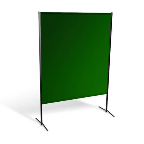 Parawan spawalniczy BASIC z kurtyną foliową kol. zielony